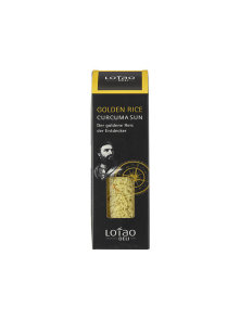 Lotao ekološki basmati riž s kurkumo v kartonski embalaži, 300g.