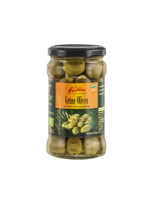 Gustioni zelene oljke iz ekološke pridelave v kozarcu, 300g.