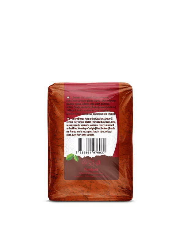 Pekoča Paprika v prahu 200g Nutrigold
