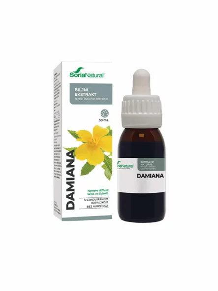Soria Natural Damiana XXL Izvleček v steklenički, 50ml.