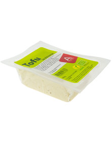 Annapurna ekološki sveži tofu s sezamom v vakumirani prozorni plastični embalaži.