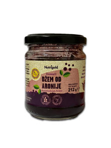Nutrigold ekološki aronijin džem v kozarcu, 212g.