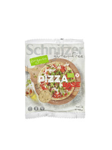 Schnitzer ekološko brezglutensko testo za pizzo v plastični embalaži, 100g.