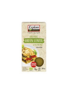 Explore Cuisine testenine za lazanje iz zelene leče v kartonski embalaži, 250g.