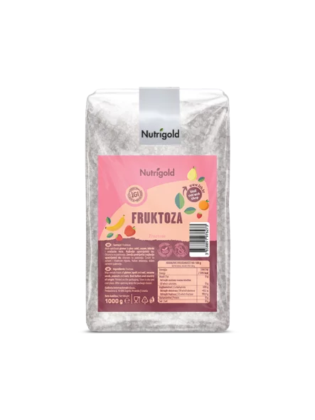 Nurigold fruktoza v prozorni plastični embalaži, 1000g.