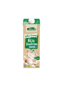 Allos ekološki rižev napitek z lešniki v tetrapaku, 1000ml.
