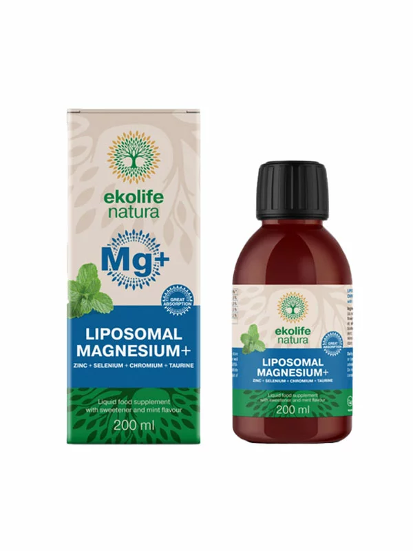 Ekolife Natura liposomalni magnezij+ v plastični embalaži, 200ml.