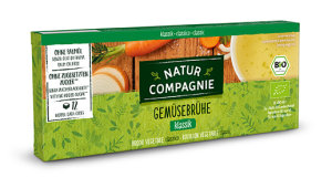 Natur Compagnie zelenjavne jušne kocke brez kvasa v kartonski embalaži, 84g.