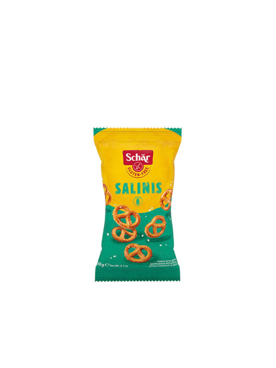 Schar Salinis brezglutenske slane prestice v plastični embalaži, 60g.