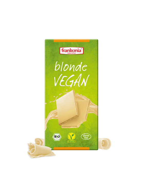 Ekološka Frankonia veganska bela čokolada v kartonski zeleni embalaži 100g