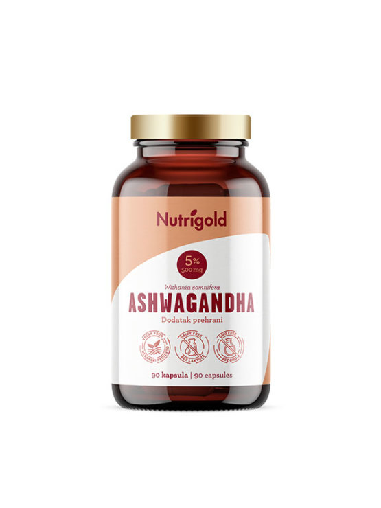 Nutrigold ashwadangha v temni ebalaži, 90 kapsul.