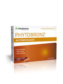 Arkopharma Phytobronz Autobronzant – Prehransko dopolnilo s karotenoidnim kompleksom, vitaminom E in selenom