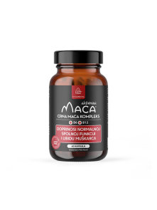Bioandina črna maca v embalaži vsebuje 60 kapsul