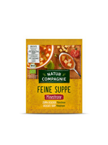 Natur Compagnie ekološka mmineštrone juha  z zelenjavo in testeninami  v rjavi, plastični embalaži 50g