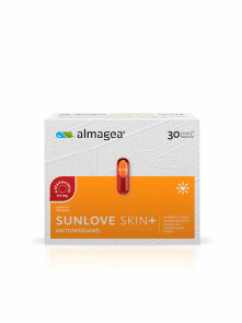 Almagea Sunlove Skin+ antioksidant v kartonski embalaži 30 kapsul