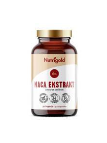 Nutrigold maca izvleček  90 veganskih kapsul  v temni stekleni embalaži