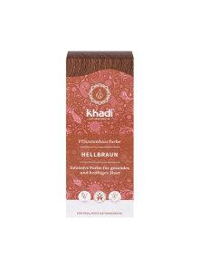 Khadi Rastlinska barva za lase Svetlo rjava - 100g Khadi