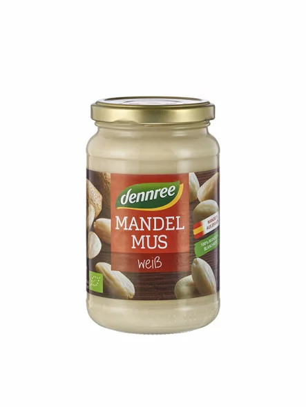 Dennree Maslo iz blanširanih mandljev v stekleni embalaži, 350g