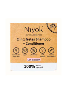 Niyok trdi šampon in regenerator soft blossom v embalaći 70ml