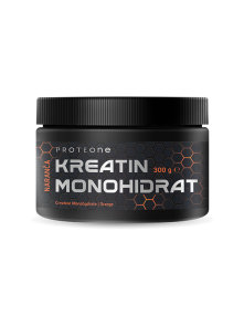 Kreatin monohidrat ProteONE v embalaži 300g pomaranča