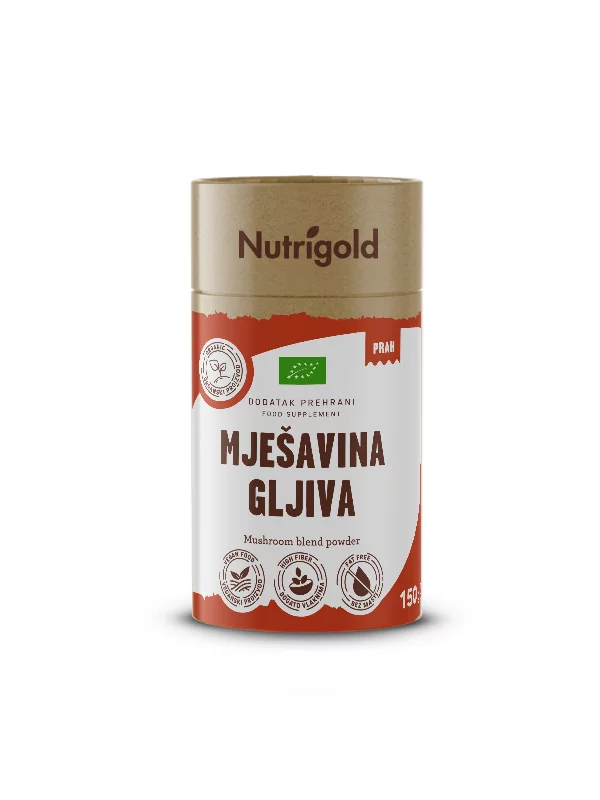 Nutrigold mešanica gob v prahu v  papirnati škatli 150g