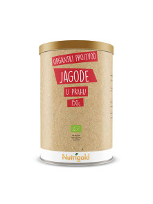 Nutrigold ekološke jagode v prahu v papirniati embalaži 150g