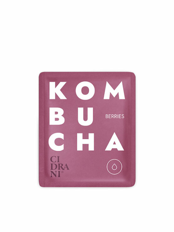 Cidrani Kombucha Berries esenca fermentiranega naitka prihaja v papirnati embalaži po 0,17ml