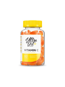Ultravit vitamin C gummies bomboni v prozorni embalaži vsebuje 60 kosov.