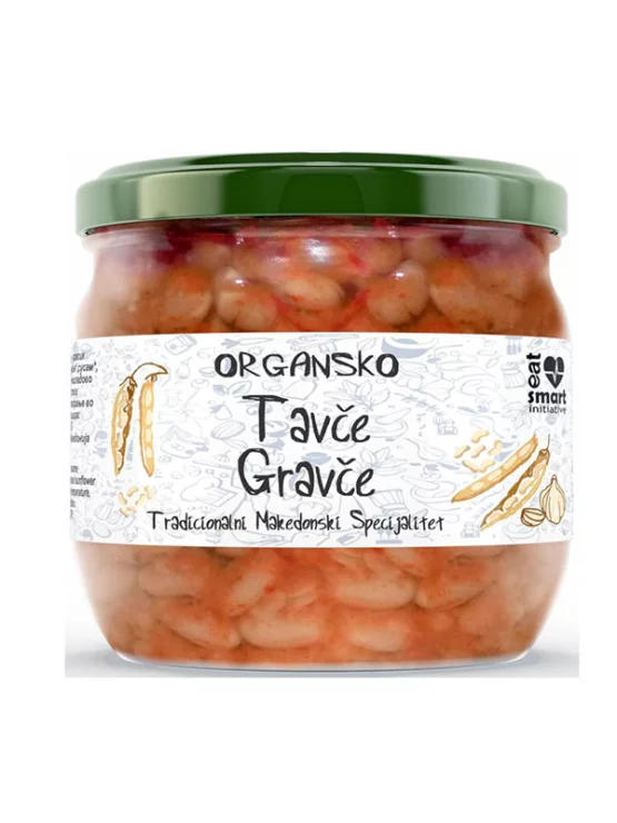 Greenfood ekološki tavče gravče zapečeni fižol v steklenii embalaži 350g