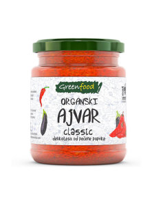 Ekološki Greenfood ajvar classic v stekleni embalaži 250g