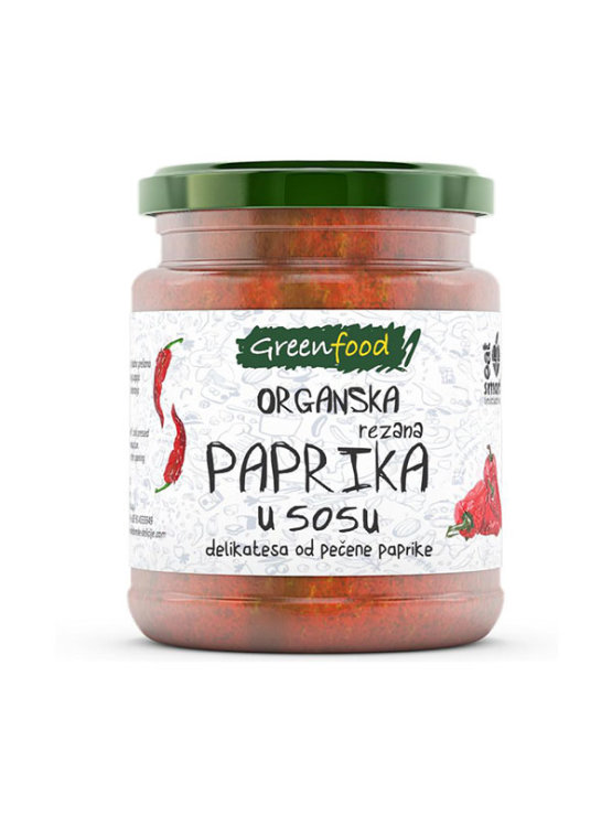 Greenfood sesekljana paprika v omaki v stekleni embalaži 260g