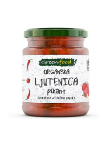 Greenfood ekološka lutenica pikant v stekleni embalaži 260g