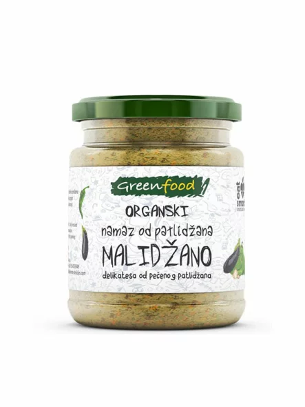 Greenfood ekološki malidžano namaz iz jajčevca v stekleni embalaži 260g
