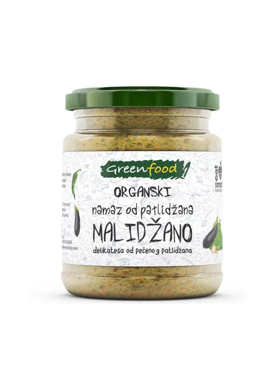 Greenfood ekološki malidžano namaz iz jajčevca v stekleni embalaži 260g