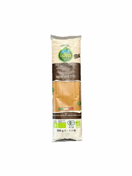 Pasta Lori Puglia polnozrnate testenine iz trde pšenice špageti v embalaži 500g
