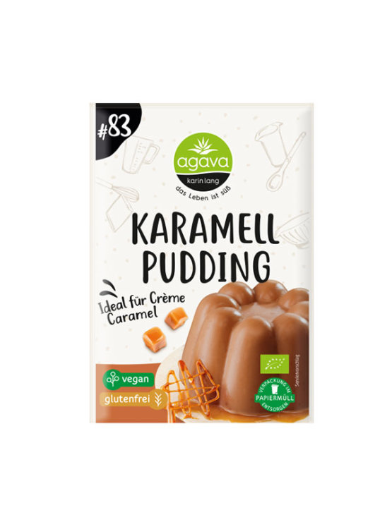 Agava Karin Lang puding karamela brez glutena v embalaži, 43g