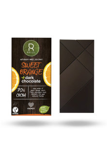 Reizl Veganska temna čokolada s Sladko pomarančo Brez glutena  v temni embalaži, 70g