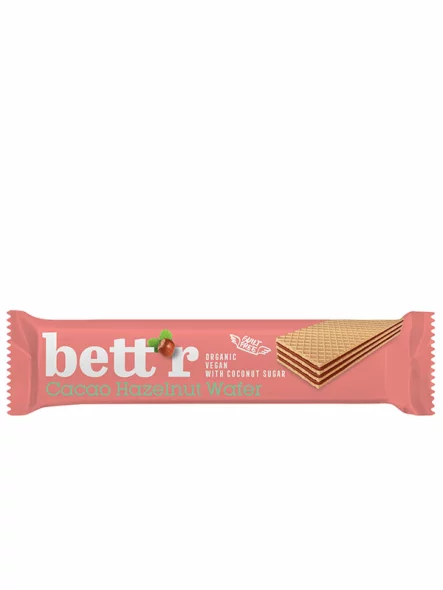 Bett'r Vafelj piškoti Lešnik in Kakavova krema v embalaži, 30g