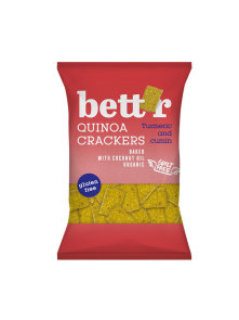 Bett'r krekerji iz kvinoje s kurkumom in kumino v plastični embalaži 100g