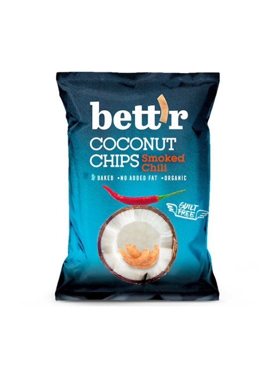 Bett'r kokosov čips s čilijem ekološki, v embalaži 40g