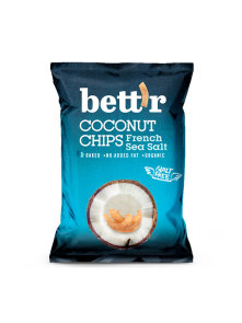 Bett'r Kokosov čips s francosko morsko soljo Ekološki v embalaži  40g