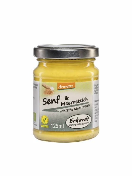 Erhardt gorčica in hren v stekleni embalaži 125g