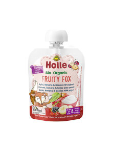 Holle Pire iz jabolka, banane in gozdnega sadja "Fruity Fox" Ekološki  v embalaži 85g