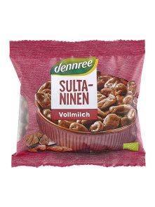 Dennree Rozine "Sultanas" z mlečno čokolado  Ekološke 100g Dennree