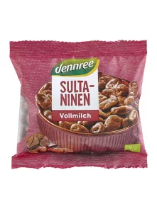 Dennree Rozine "Sultanas" z mlečno čokolado  Ekološke 100g Dennree
