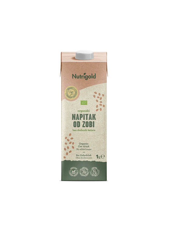 Nutrigoldov ovseni napitek brez dodanega sladkorja v kartonski embalaži 1000ml
