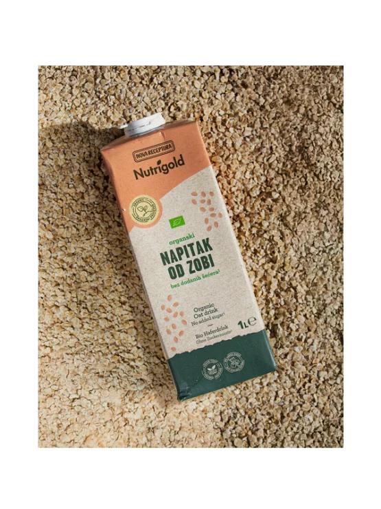 Nutrigoldov ovseni napitek brez dodanega sladkorja v kartonski embalaži 1000ml