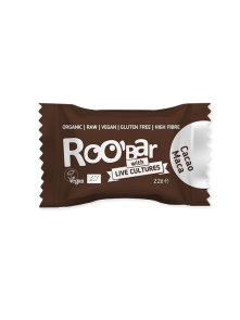 Roobar Energijska kroglica s probiotikom Kakav & Maca - Ekološki 22g