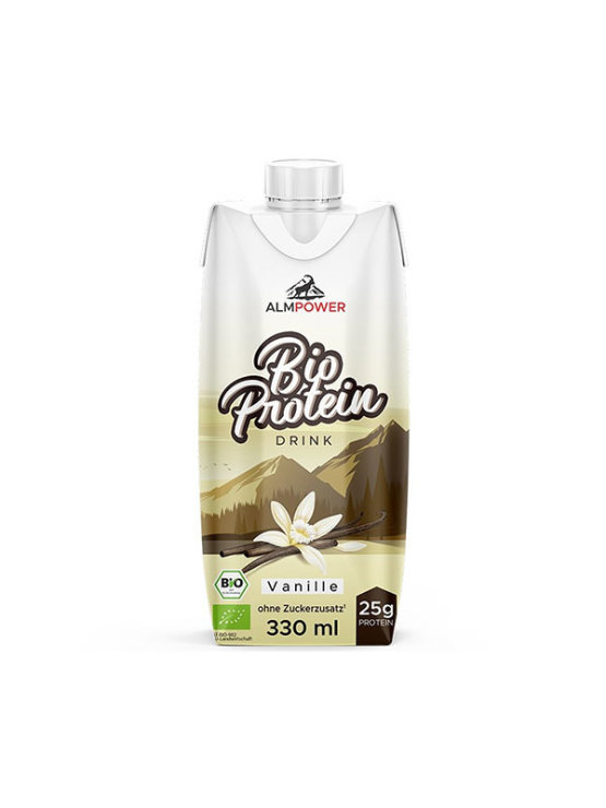 Alpen Power ekološki beljakovinski napitek shake vanilija v embalaži 330ml