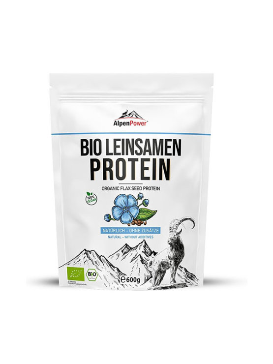 Alpen Power ekološki beljakovinski prah lana v embalaži 600g